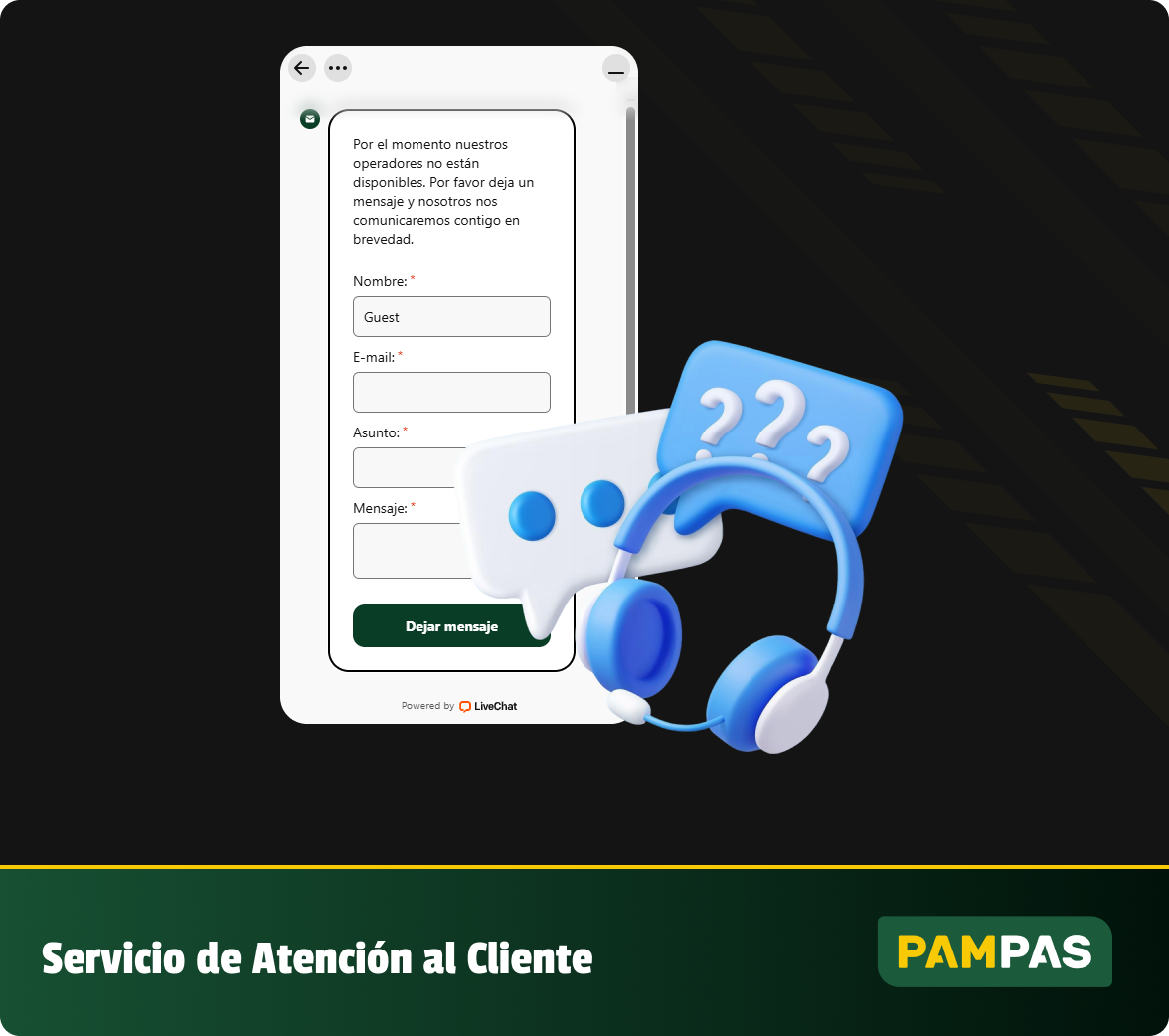 Cómo contactar con atención al cliente en Pampas Casino Argentina